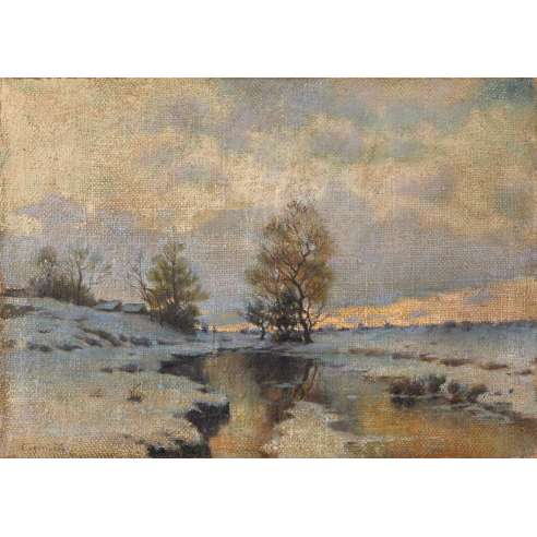 Endogourov Ivan Ivanovich (1861-1898)+ Begin van de lente (schets)