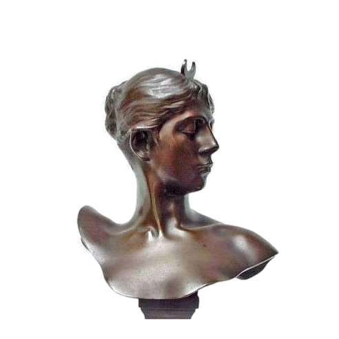 Falguière Alexandre (1831-1900)+ Bronze, Bust of Diana.