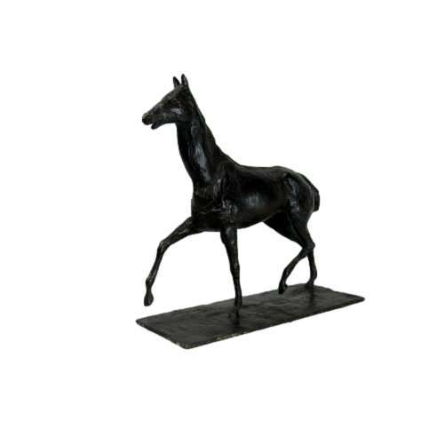 Edgar Degas (1834 – 1917),  Brons+« Cheval marchant au pas relevé (Snel dravend paard) »