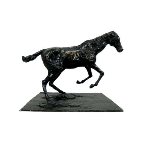 Edgar Degas (1834 – 1917), Bronze cast + «Cheval enlevant sur l'obstacle»