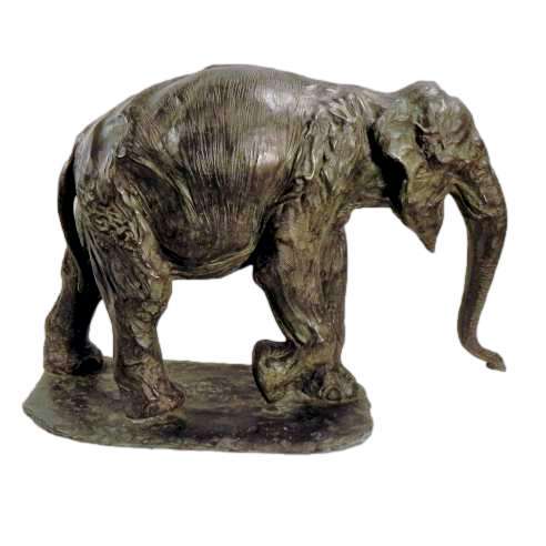 Rembrandt Bugatti (After)(1884 - 1916)+Bronze "Walking Elephant"